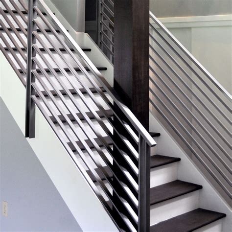 black hand rails for stairs|modern black metal stair handrail.